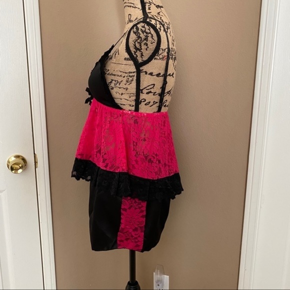 New sexy satin lace pajama set assorted color - Picture 6 of 7